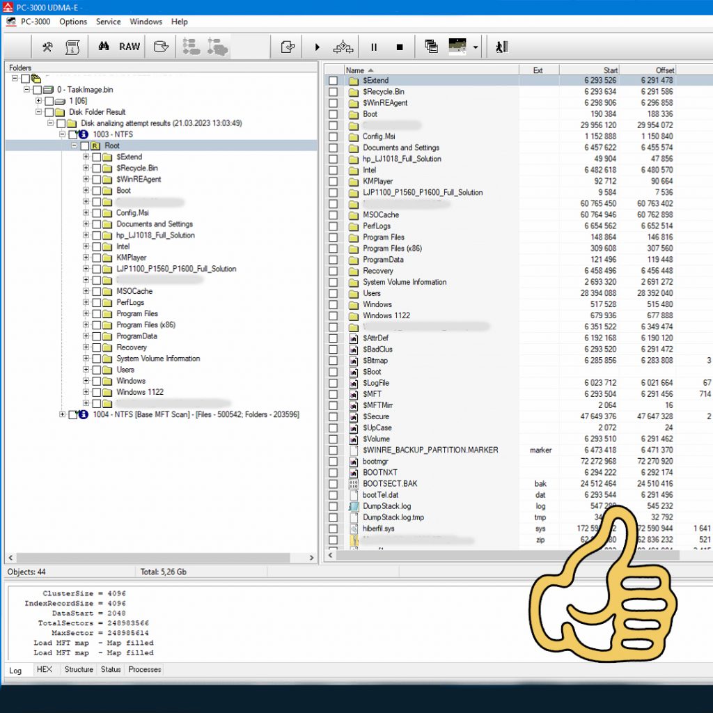 Phison SSE128GTTCR-S80 Filesystem